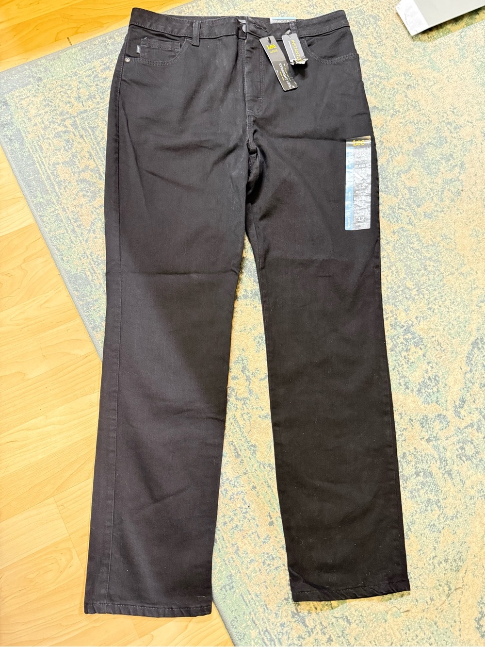 Lee Black Straight-Leg Chinos